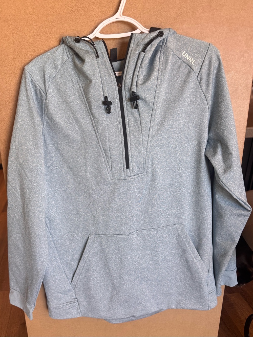 UNRL Men's Heathered Light Blue Pullover Hoodie